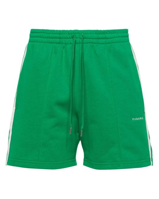 P.A.R.O.S.H. Green Gestreifte Jersey-Shorts