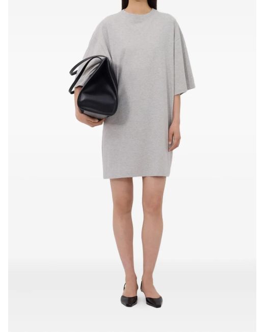 Loulou de Saison Gray Crew-Neck T-Shirt Mini Dress