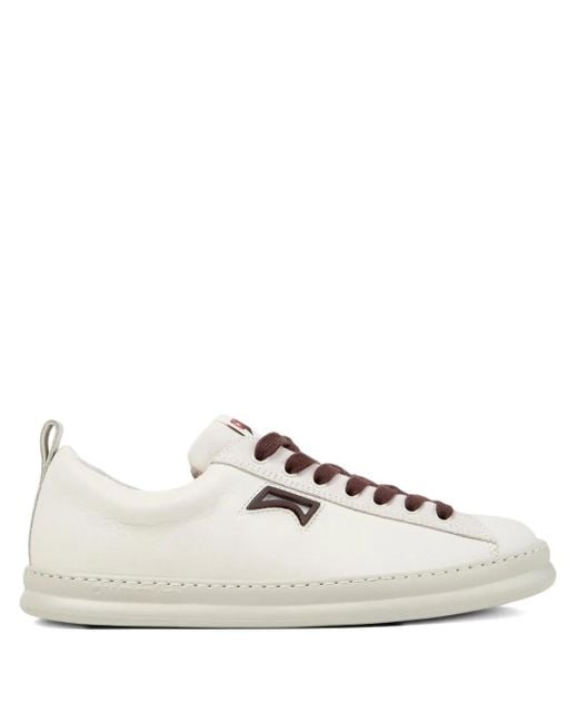 Camper White Runner Leather Lace-Up Sneakers for men