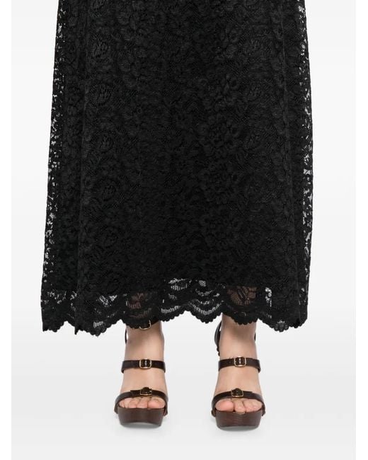 BLAKLACE Black Lace Trim Skirt