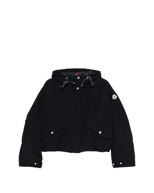 Moncler Black Eucalyptus Hooded Flap-Pocket Jacket