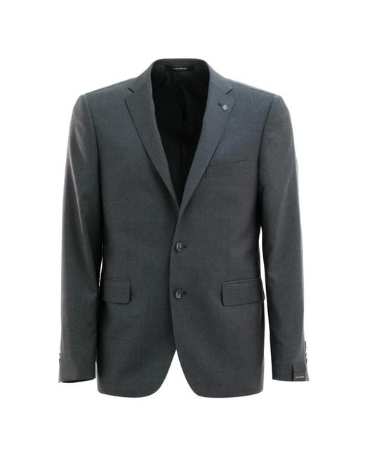 Tagliatore Black Button Two-Piece Suit for men