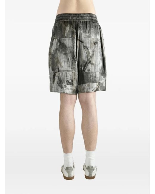 Ziggy Chen Gray Short À Lien De Resserrage for men