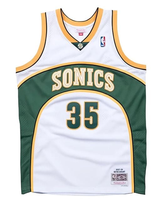 Mitchell & Ness White Swingman Home "Nba Supersonics 07 Kevin Durant" Vest for men
