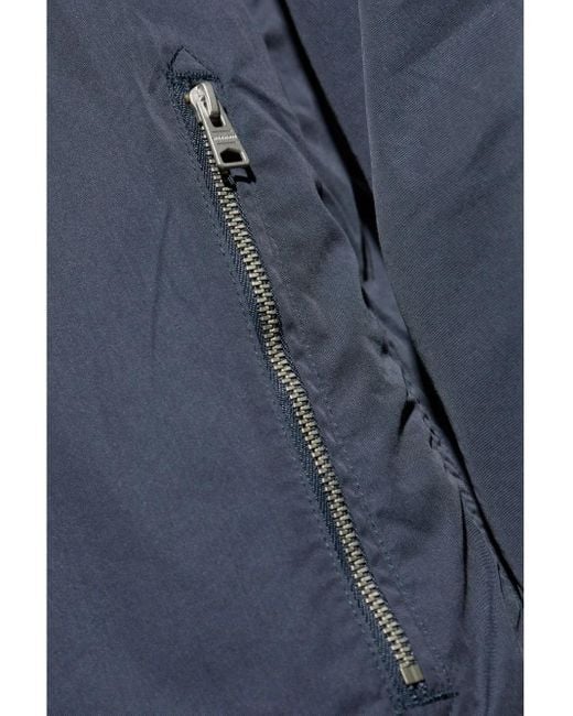 AllSaints Blue Bassett Ramskull Bomber Jacket for men