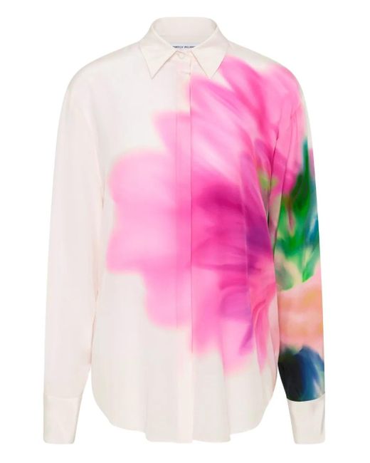 Rebecca Vallance Pink Dahlia Blossom Bluse