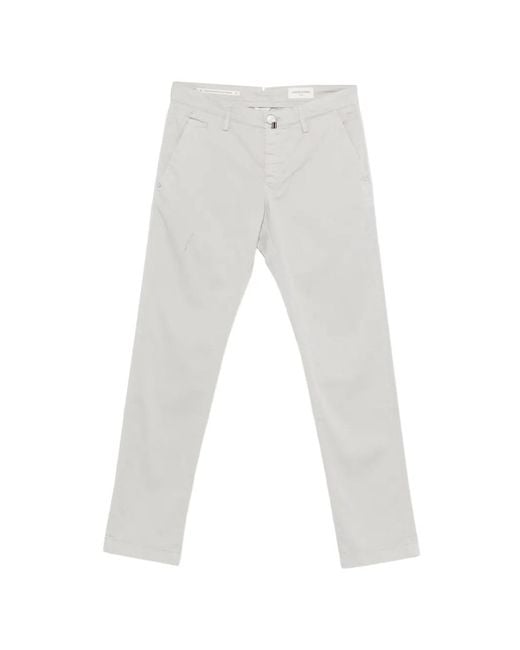 Jacob Cohen White Logo-Patch Trousers for men