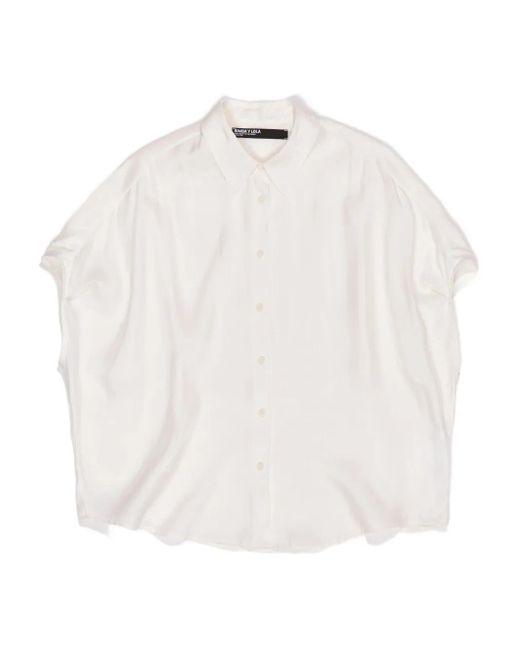 Bimba Y Lola White Short-Sleeved Buttoned Shirt