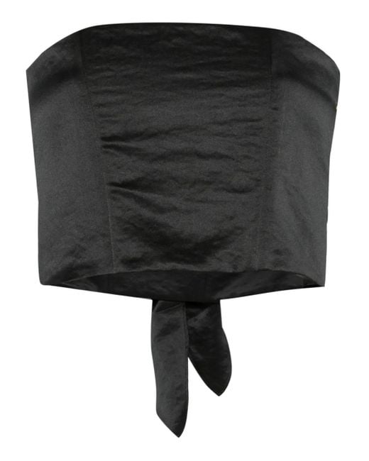 Forte_forte Black Cropped Top