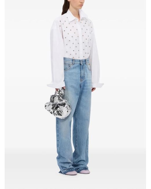 MSGM Multicolor Sequin-Embellished Tote Bag