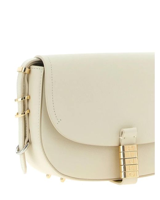 Pinko Natural Leather Shoulder Bag