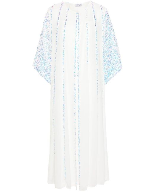 Baruni Jasmine Geplooide Maxi-jurk in het White