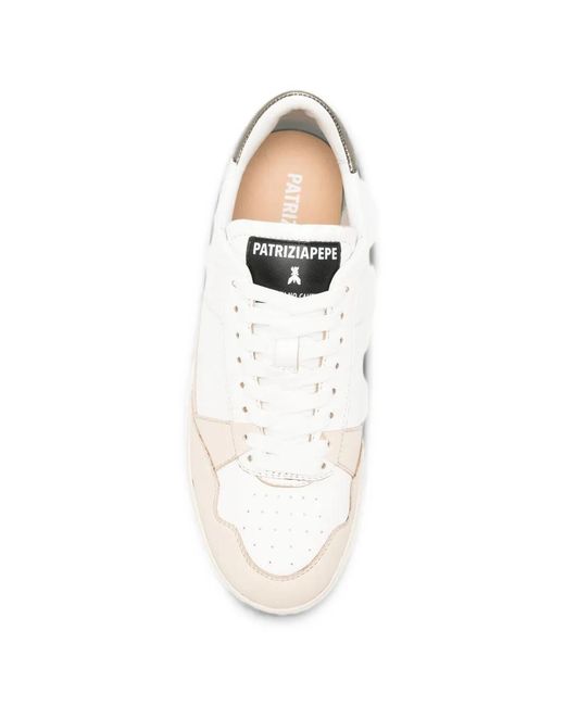 Patrizia Pepe White Fly '93 Laminated Sneakers