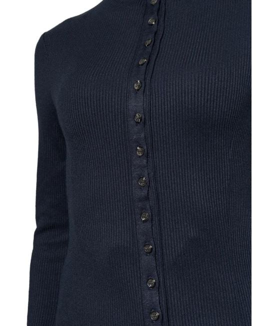Rag & Bone Blue Button Ribbed Knitwear