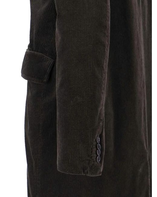 Aspesi Black Corduroy Coat –