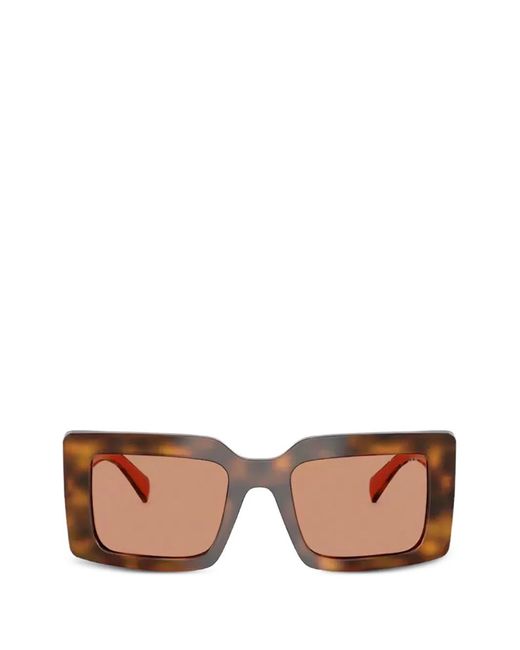 Prada Pink Sonnenbrille Mit Eckigem Gestell