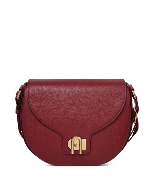 Bandolera Lotus con cierre arqueado Furla de color Red