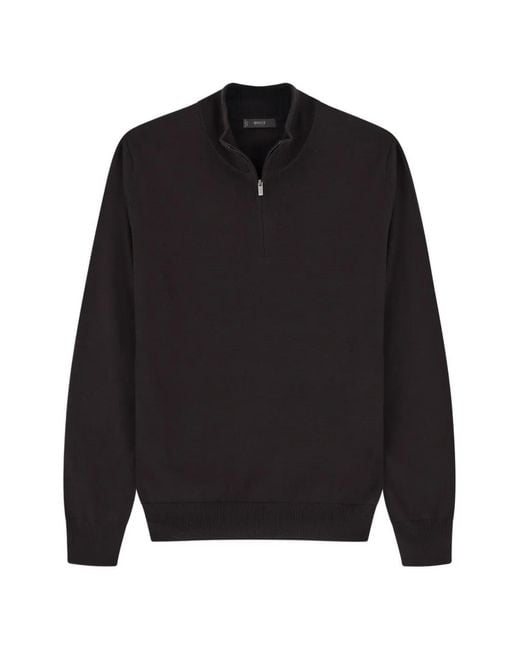 Boggi Black Quarter-Zip Jumper for men