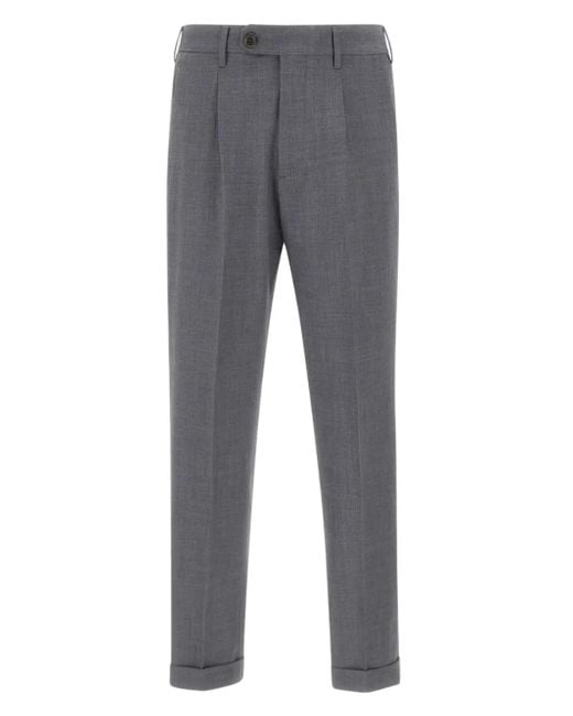 Pantalon À Plis Devore pour homme en coloris Gray
