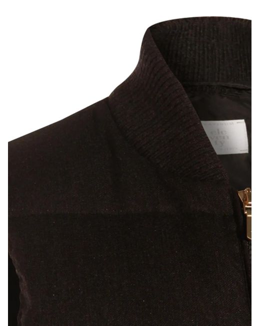Eleventy ジップアップ パデッドベスト Black
