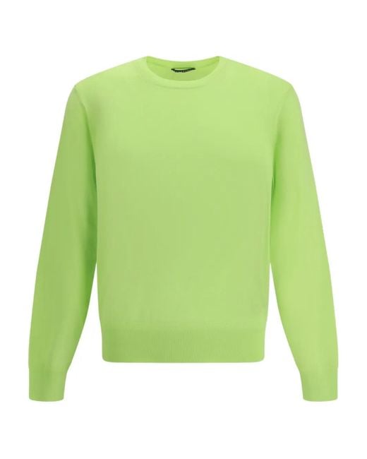 Tom Ford Green Crew-Neck Cotton Sweater for men