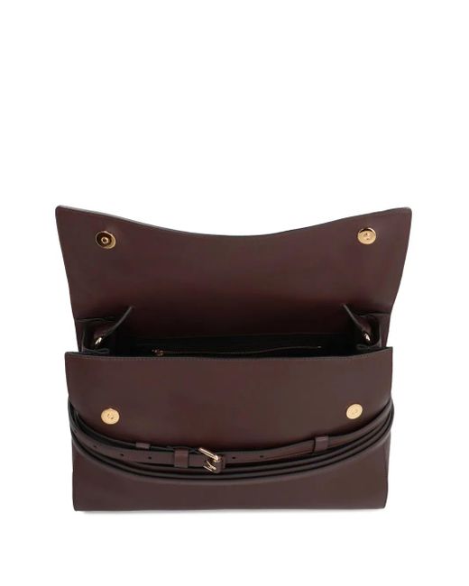 Moschino Brown Belted Top-Handle Tote Bag