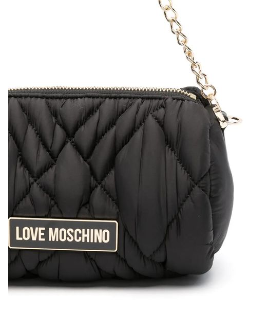 Love Moschino Black Quilted Tote Bag