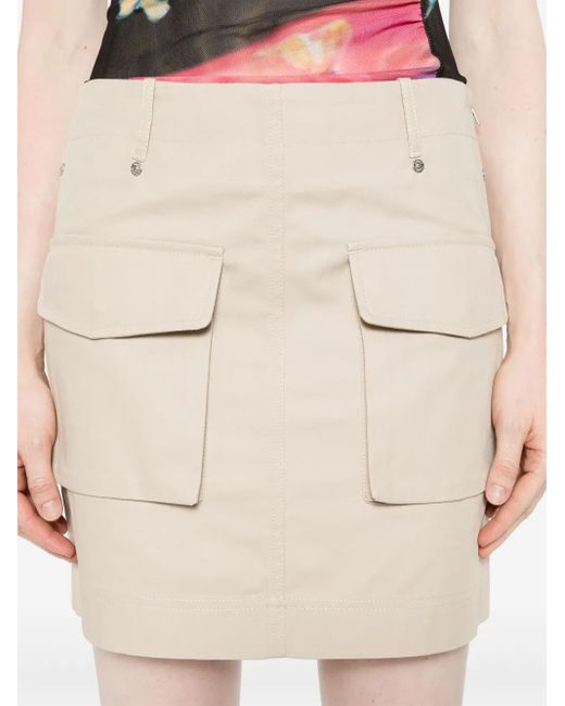 Moschino Natural Cargo-Pockets Miniskirt
