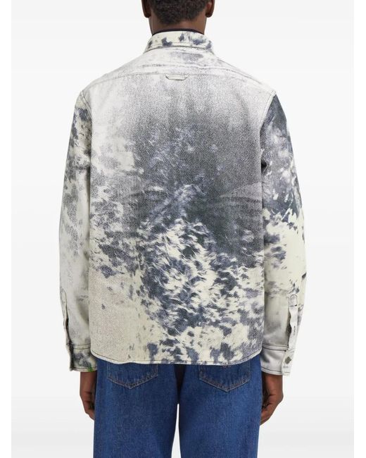 Roberto Cavalli Gray Appaloosa-Print Shirt for men