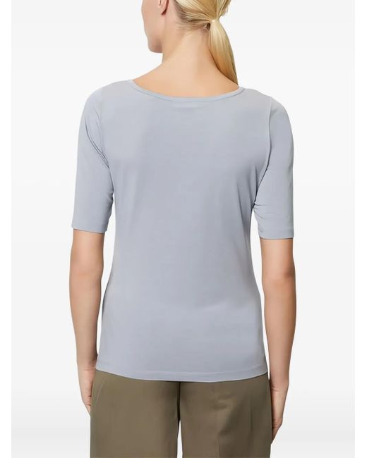 Marc O' Polo Blue Scoop-Neck Short-Sleeves Top