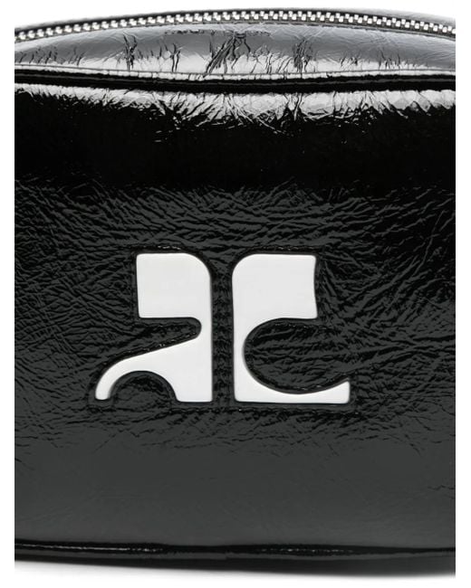 Courreges Black Reedition Naplack Cross Body Bag