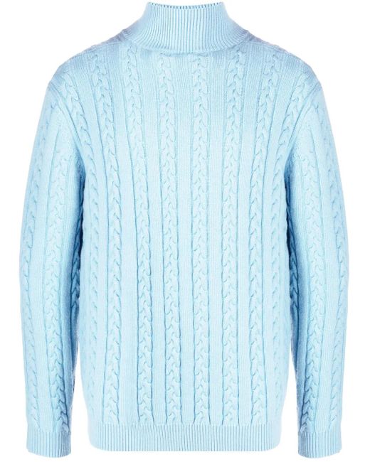 Maglione A Collo Alto di Fursac in Blue da Uomo