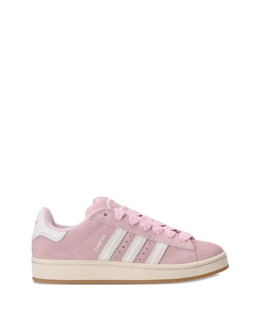 Adidas Pink Campus 00S Suede Three-Stripe Sneakers