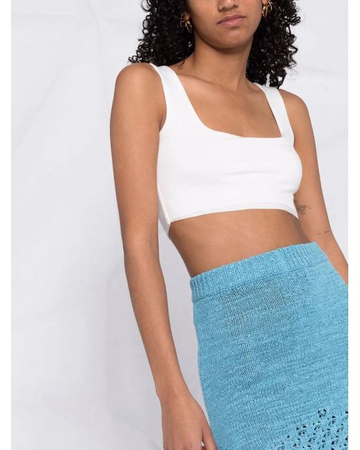 Haut Crop Miss Jane À Design Sans Manches MANURI en coloris White