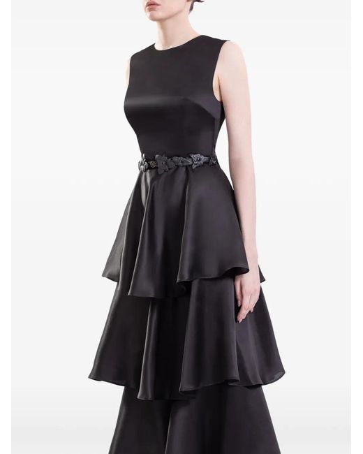 Saiid Kobeisy Black Ruffled Dress