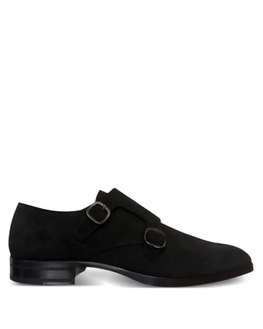 Tod's Black Double-Buckle Leather Monk Shoes for men