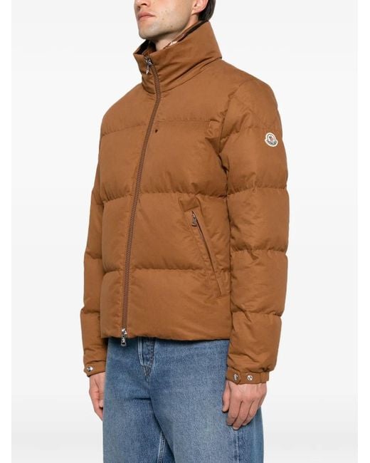Moncler Blue Logo-Patch Padded Jacket for men