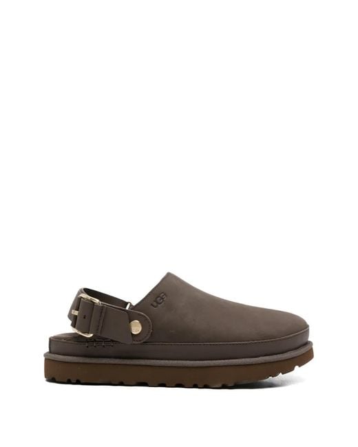 Ugg Brown Goldenstar Villa Clogs Mules