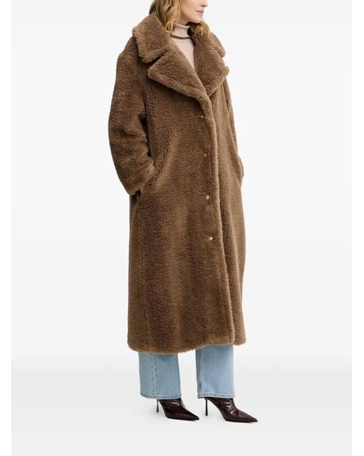 Guess Brown Eugenie Single-Breasted Coat