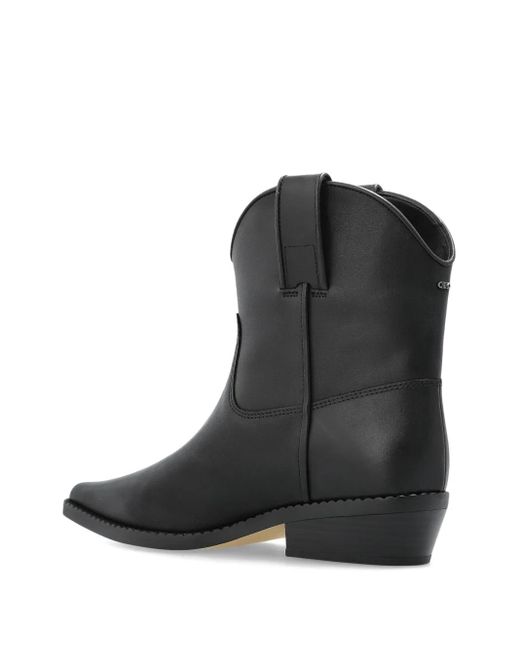 MICHAEL Michael Kors Black 40Mm Pointed-Toe Leather Boots