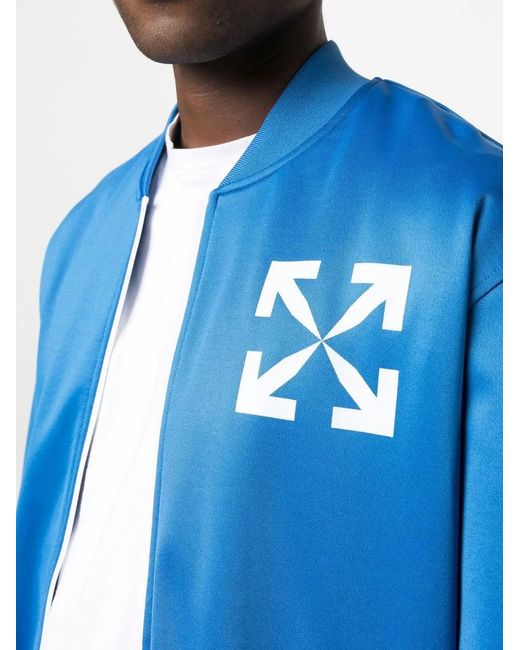 Off-White c/o Virgil Abloh Blue Arrows-Print Track Jacket for men