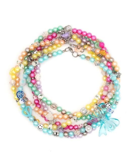 Amir Slama Blue Mixed-Bead Necklace
