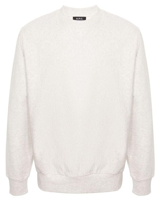 A.P.C. White Michael Cotton Sweatshirt for men