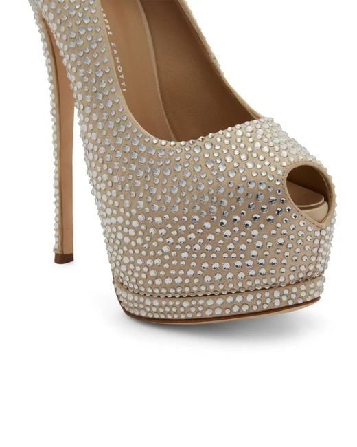 Giuseppe Zanotti Gray Sharon 140Mm Rhinestone-Embellished Pumps