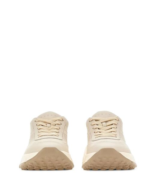 Hogan White H669 Perforated Platform Sneakers