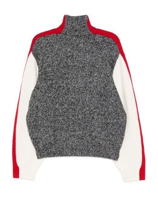 CROQUIS Gray Wool Spliced Cardigan for men