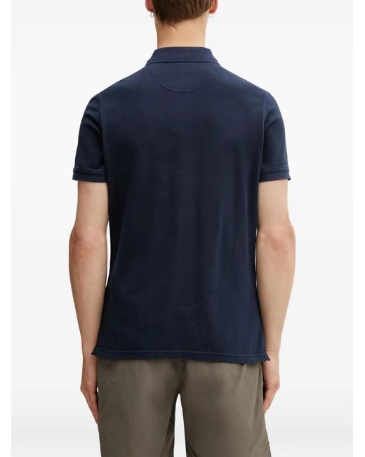Barbour Blue Logo-Embroidered Polo Shirt for men