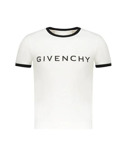 Givenchy White Ringer T-Shirt for men