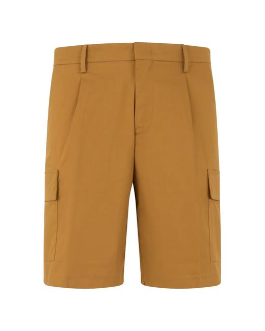 K-Way Natural Serje Pleated Cargo Shorts for men