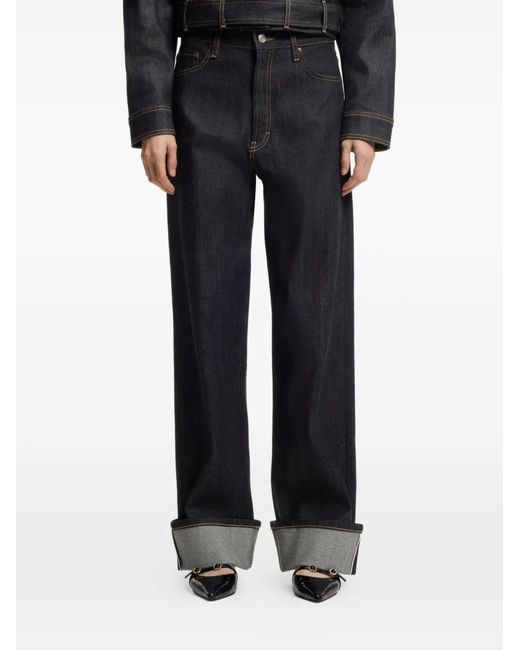 HUGO Blue Cuffed Jeans